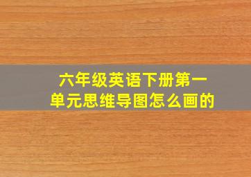 六年级英语下册第一单元思维导图怎么画的