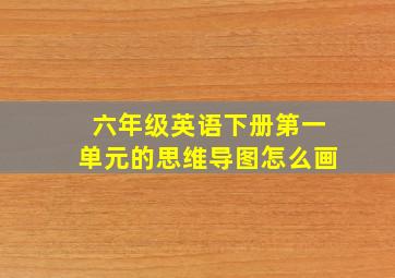 六年级英语下册第一单元的思维导图怎么画