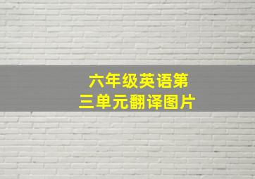 六年级英语第三单元翻译图片