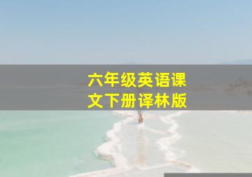 六年级英语课文下册译林版