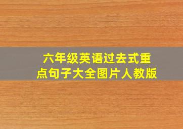 六年级英语过去式重点句子大全图片人教版