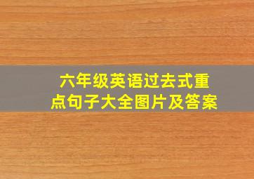 六年级英语过去式重点句子大全图片及答案