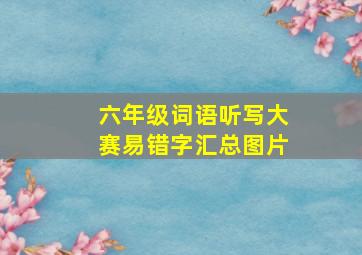 六年级词语听写大赛易错字汇总图片