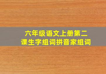 六年级语文上册第二课生字组词拼音家组词