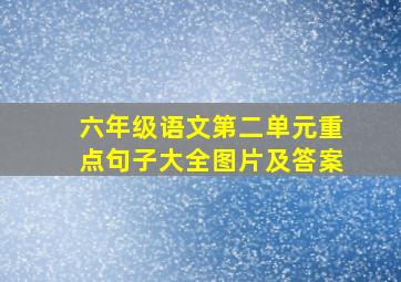 六年级语文第二单元重点句子大全图片及答案