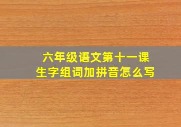 六年级语文第十一课生字组词加拼音怎么写