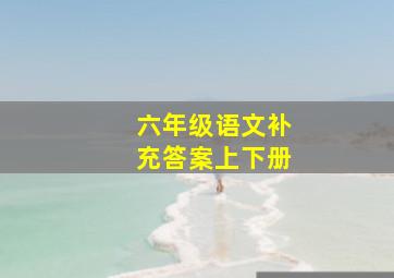 六年级语文补充答案上下册