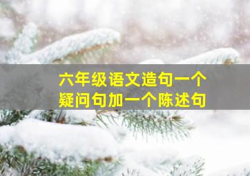 六年级语文造句一个疑问句加一个陈述句