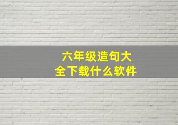 六年级造句大全下载什么软件