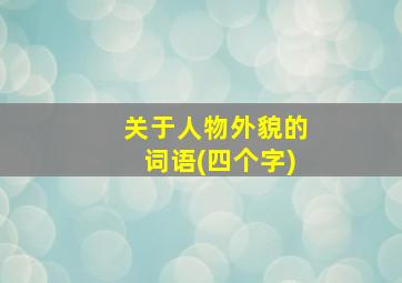 关于人物外貌的词语(四个字)