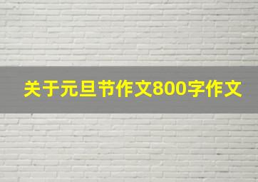 关于元旦节作文800字作文