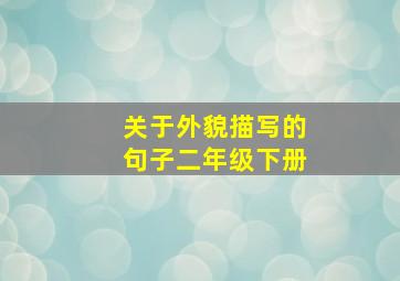 关于外貌描写的句子二年级下册