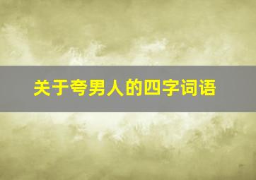 关于夸男人的四字词语