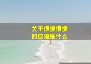 关于很慢很慢的成语是什么