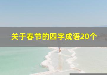 关于春节的四字成语20个