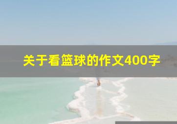 关于看篮球的作文400字