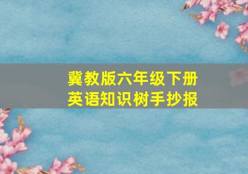 冀教版六年级下册英语知识树手抄报