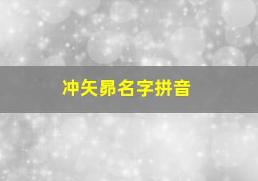 冲矢昴名字拼音