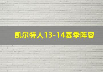 凯尔特人13-14赛季阵容