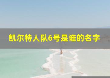 凯尔特人队6号是谁的名字