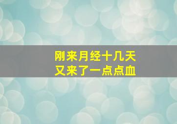 刚来月经十几天又来了一点点血