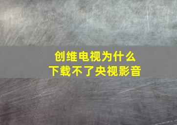 创维电视为什么下载不了央视影音