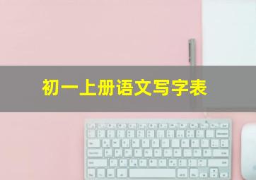 初一上册语文写字表