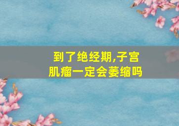 到了绝经期,子宫肌瘤一定会萎缩吗