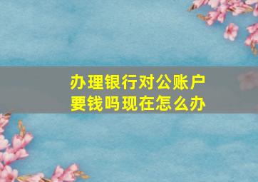 办理银行对公账户要钱吗现在怎么办