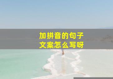 加拼音的句子文案怎么写呀