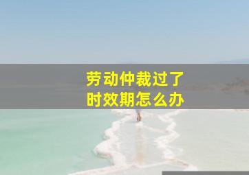 劳动仲裁过了时效期怎么办