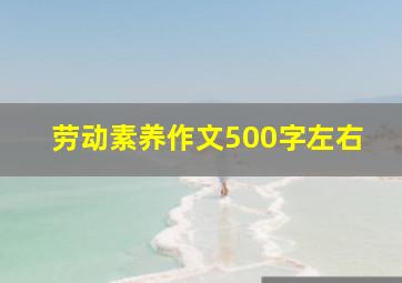 劳动素养作文500字左右