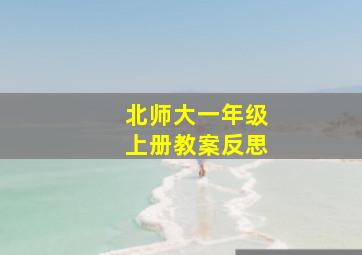 北师大一年级上册教案反思