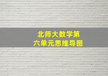 北师大数学第六单元思维导图