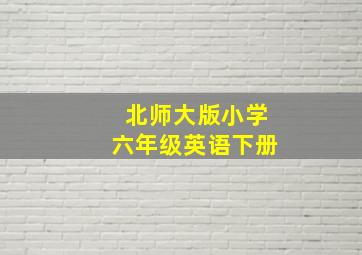 北师大版小学六年级英语下册