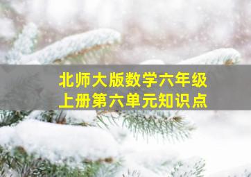 北师大版数学六年级上册第六单元知识点