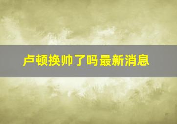 卢顿换帅了吗最新消息