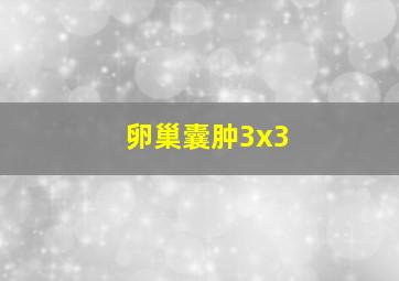 卵巢囊肿3x3