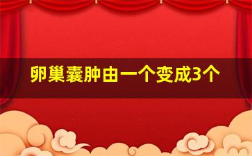 卵巢囊肿由一个变成3个