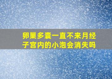 卵巢多囊一直不来月经子宫内的小泡会消失吗