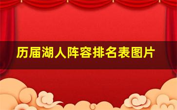 历届湖人阵容排名表图片