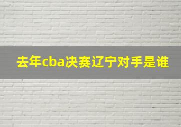 去年cba决赛辽宁对手是谁