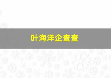 叶海洋企查查