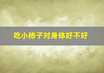 吃小柿子对身体好不好