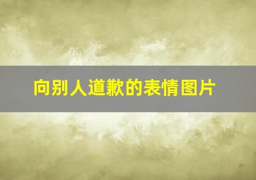 向别人道歉的表情图片