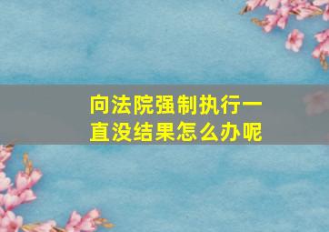 向法院强制执行一直没结果怎么办呢