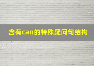 含有can的特殊疑问句结构