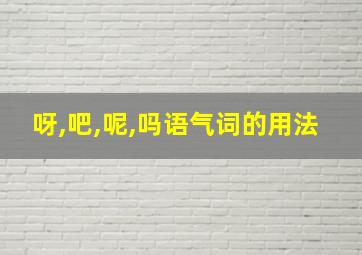 呀,吧,呢,吗语气词的用法