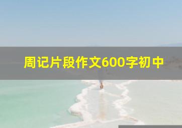 周记片段作文600字初中