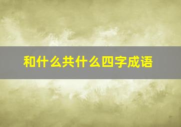 和什么共什么四字成语